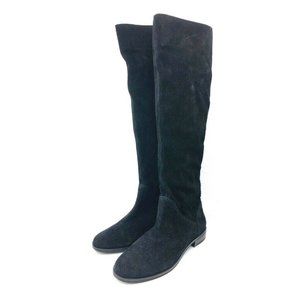 Gianni Bini Love It Flat Riding Boots Black Suede